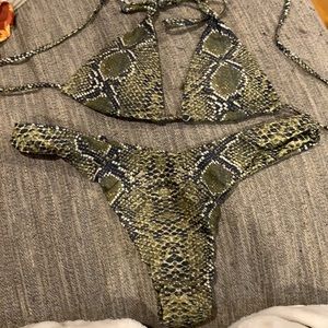 Green snake bikini